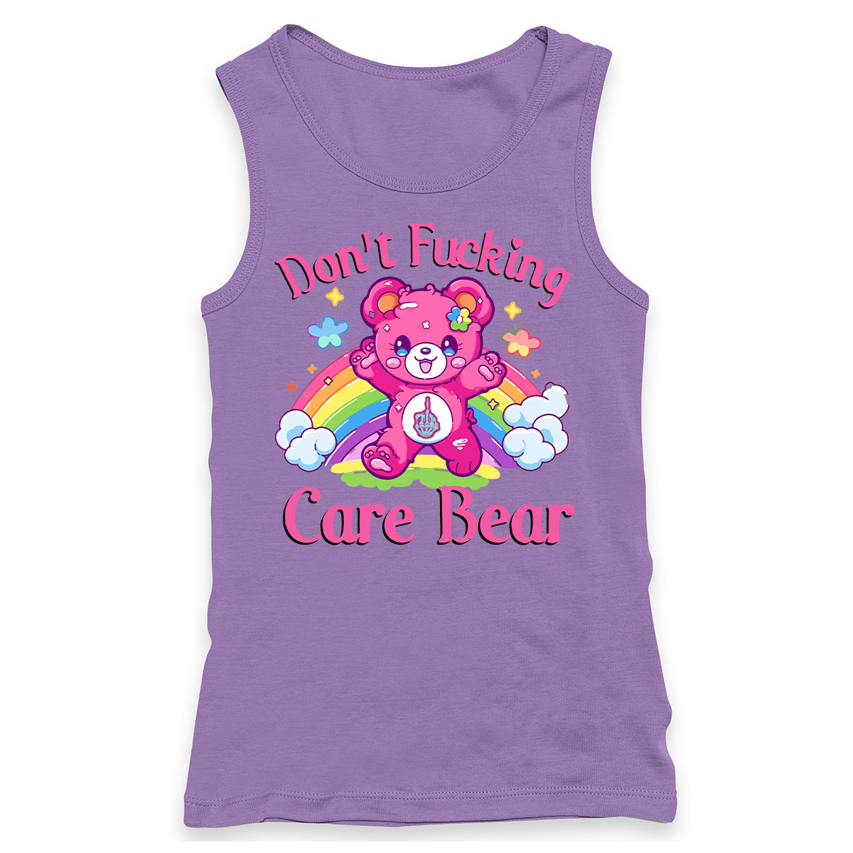 Don't Fucking Care Bear Racerback Tank