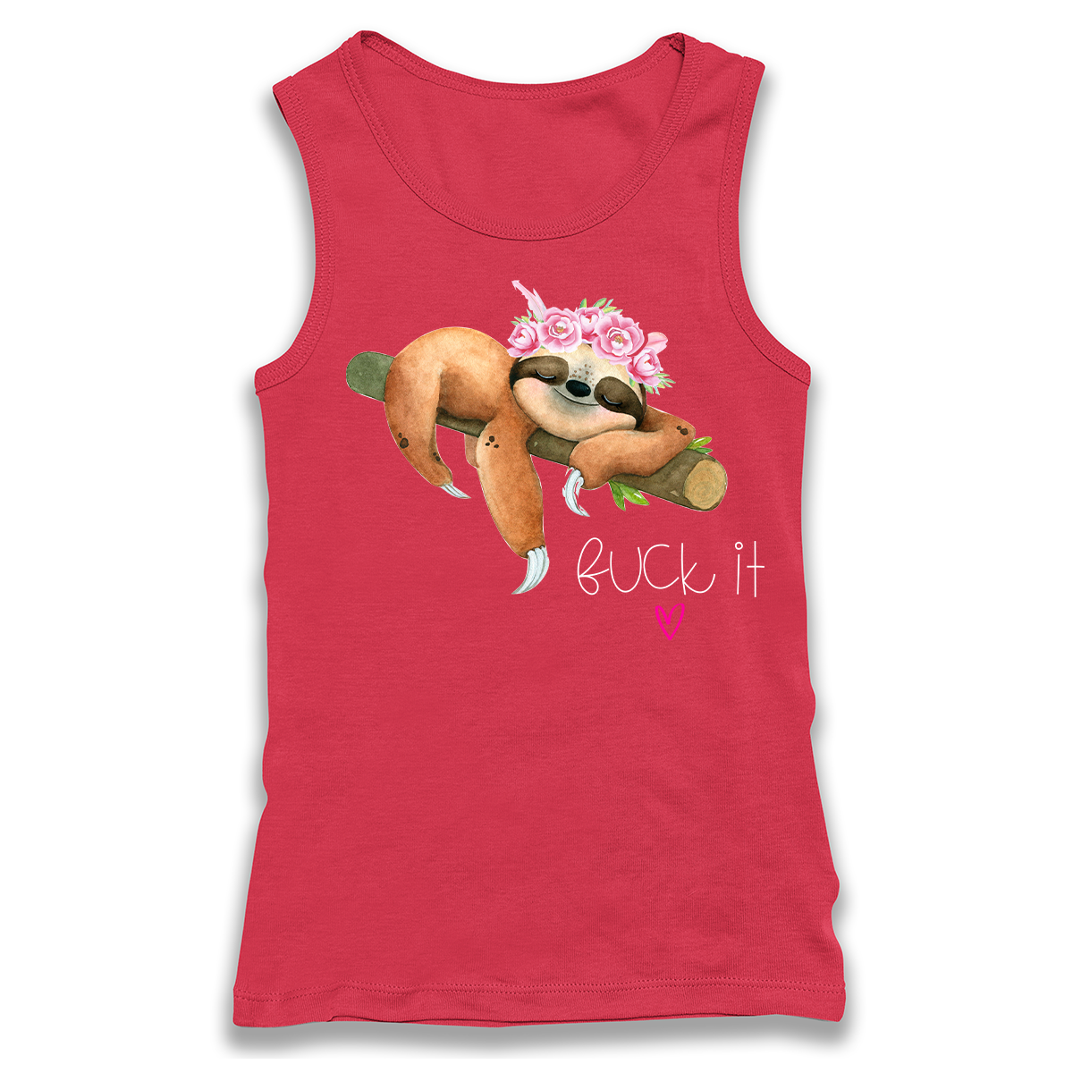 Fuck It Sloth Racerback Tank