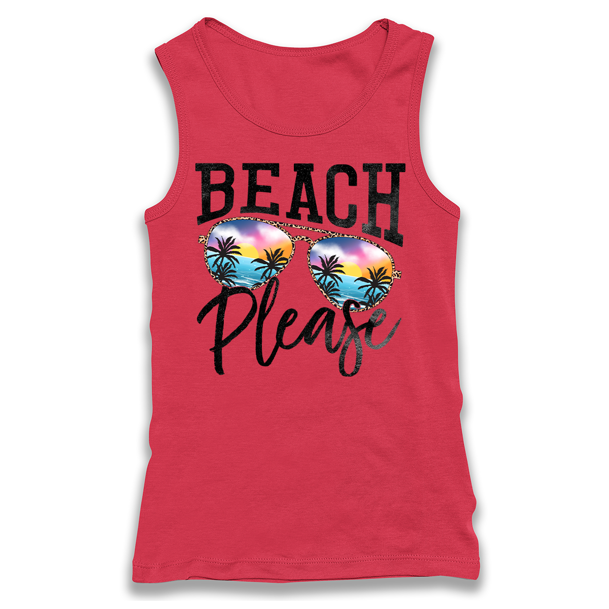 Beach Please Racerback Tank