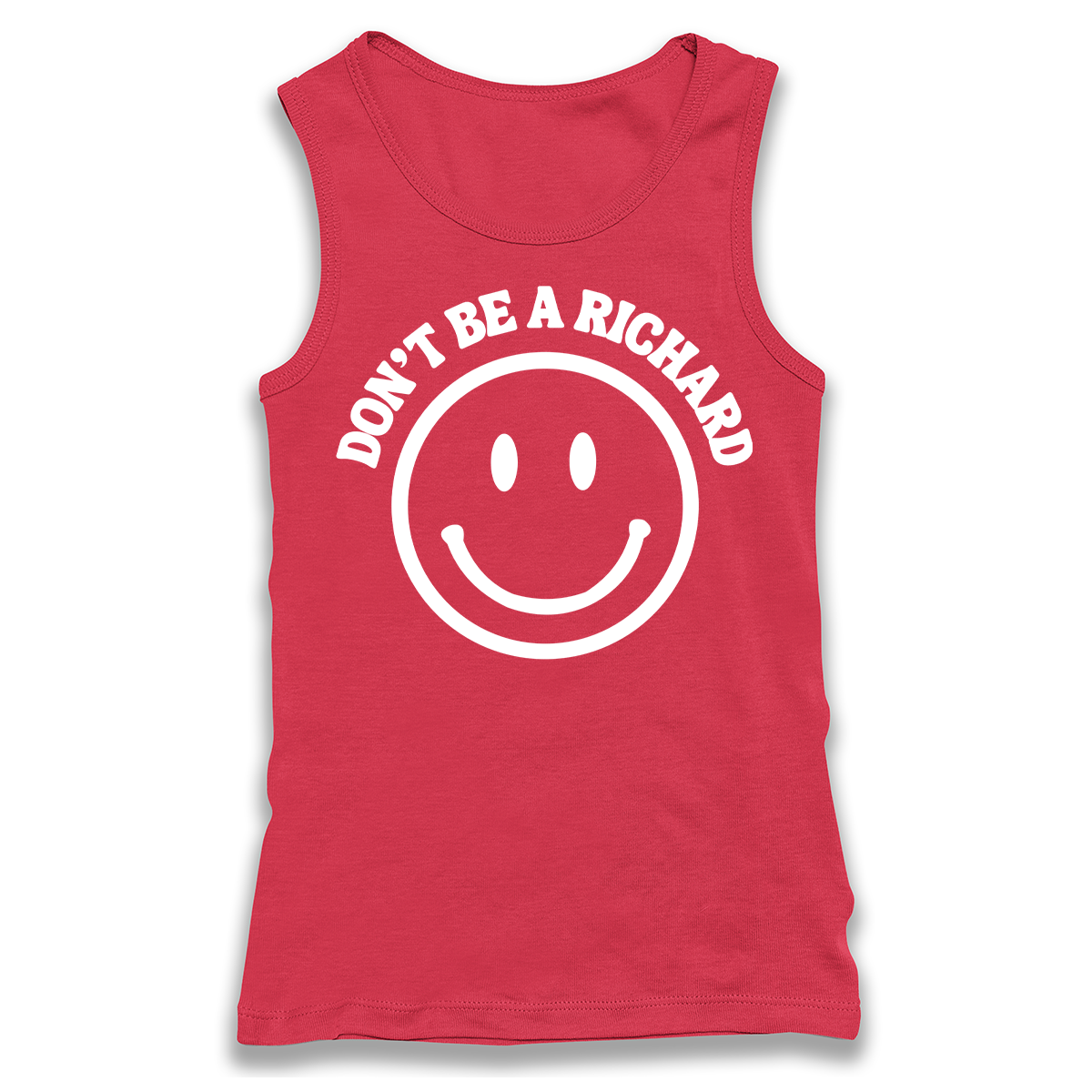 Don't Be A Richard Racerback Tank