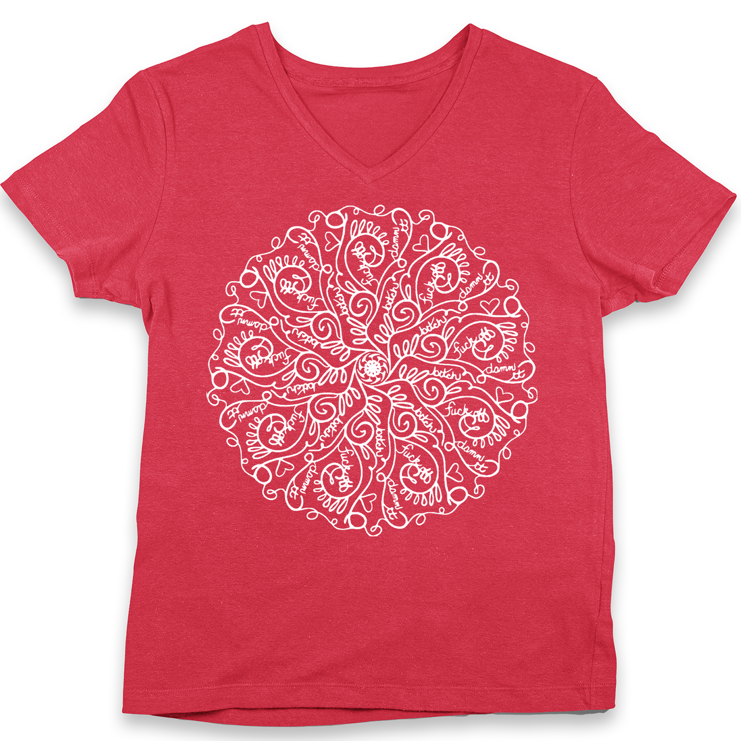 Curse Word Mandala Women's V-Neck (Ladies Fit)