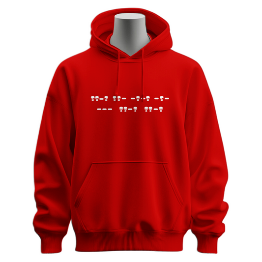 Fuck Off Morse Code (Skulls) Hoodie (Unisex)