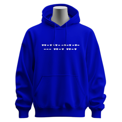 Fuck Off Morse Code Heart Hoodie