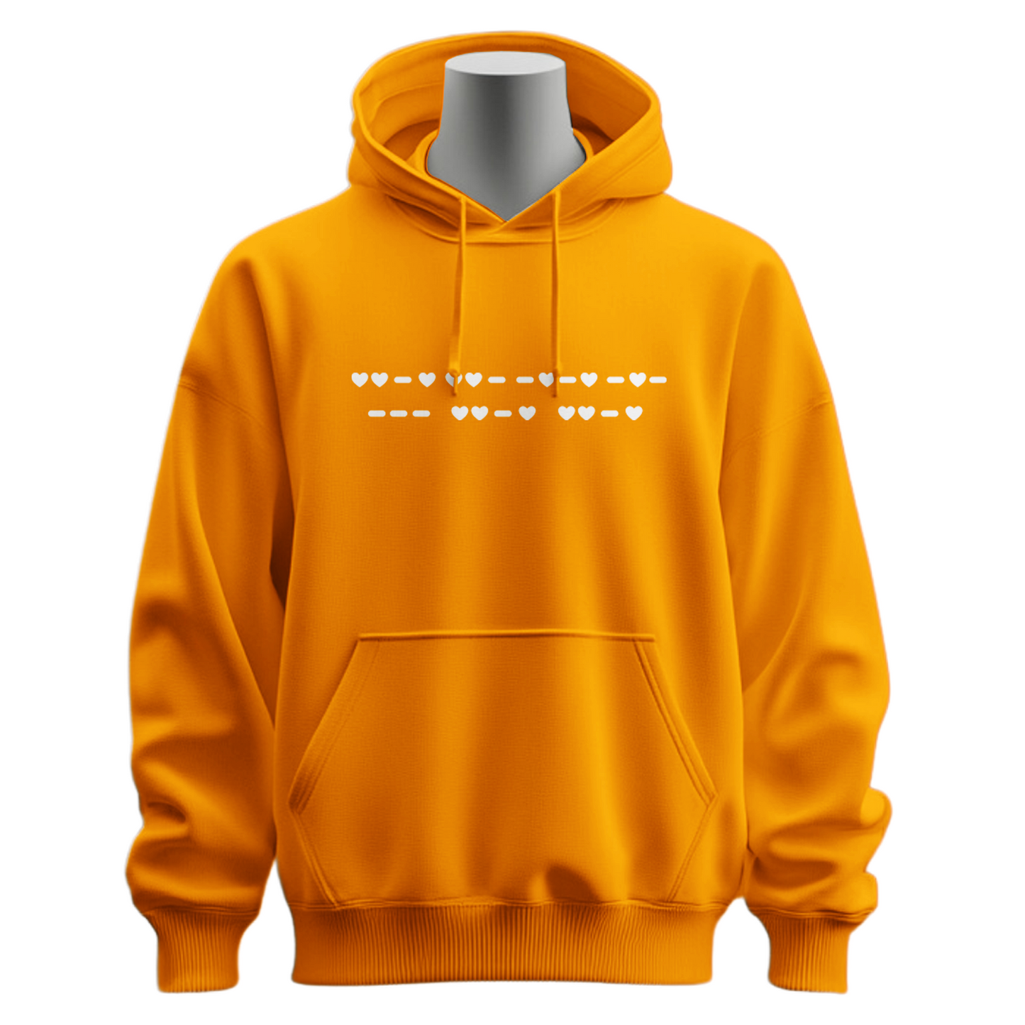 Fuck Off Morse Code Heart Hoodie