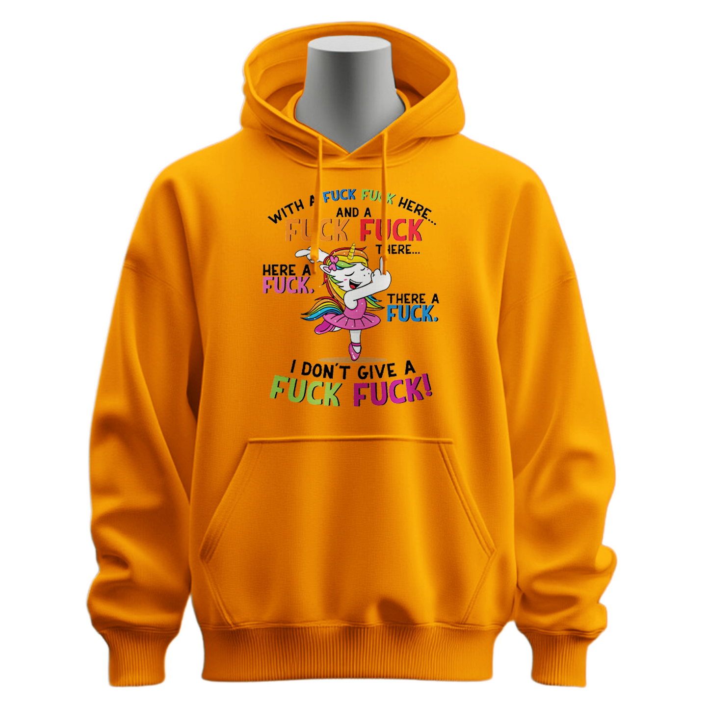 Fuck Fuck Here Unicorn Hoodie