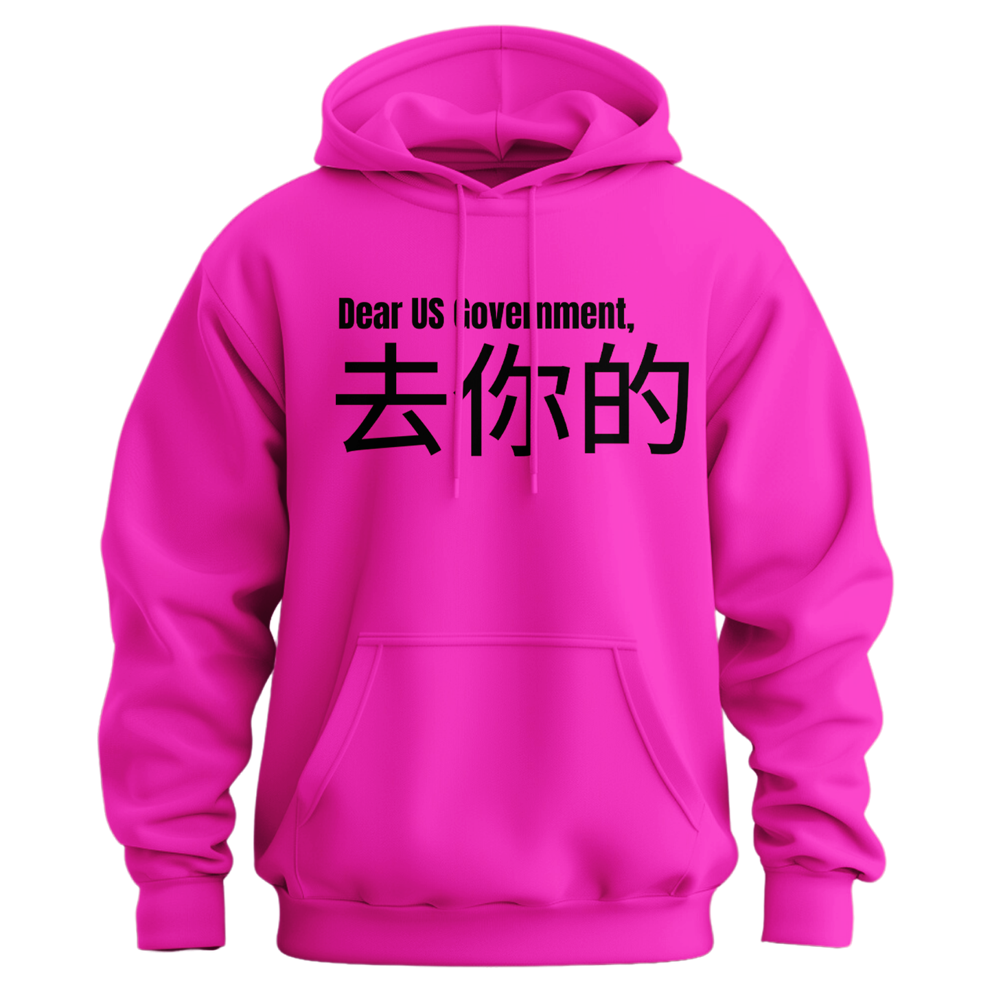 Dear Government Fuck You (Chinese Symbols) Hoodie