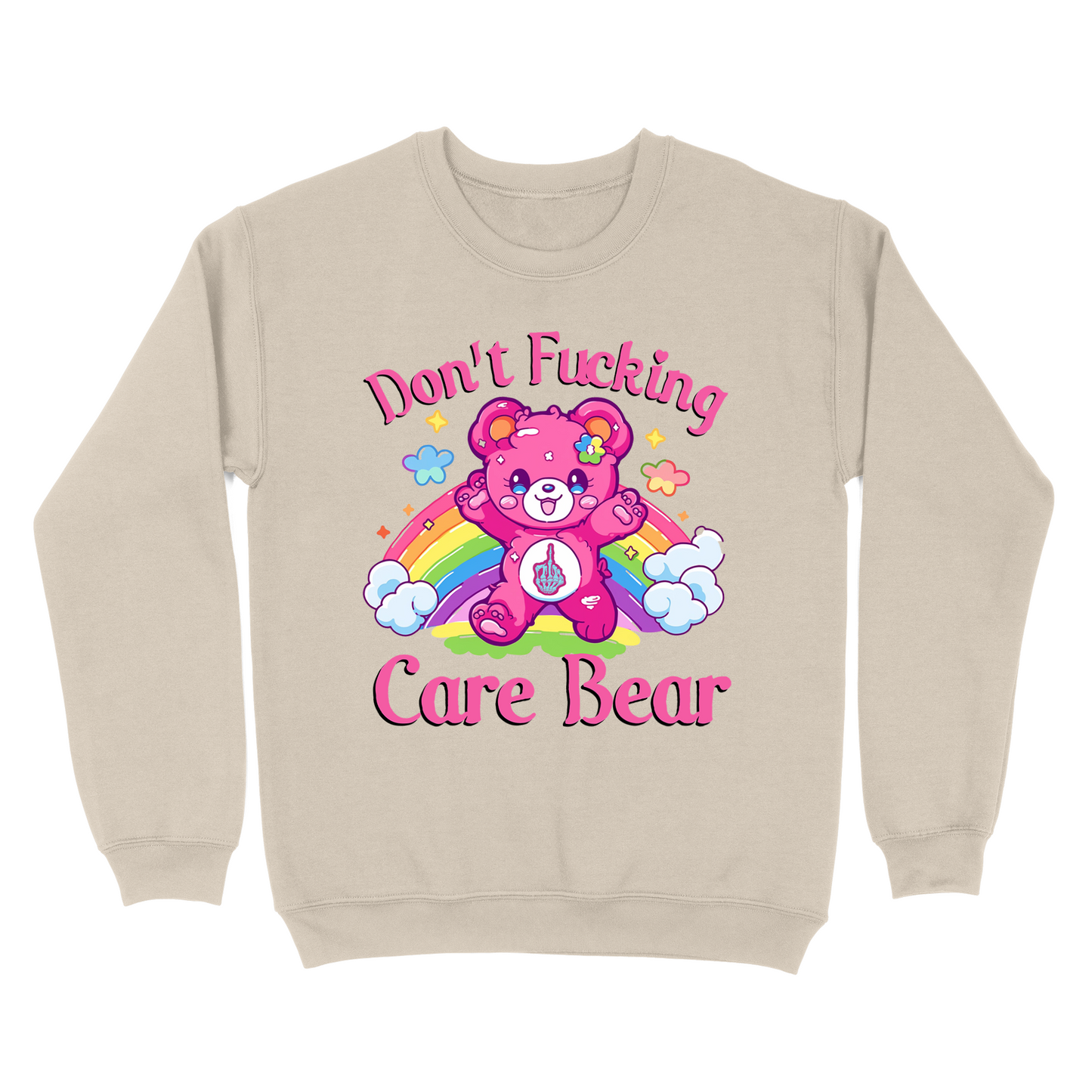 Don't Fucking Care Bear Crewneck