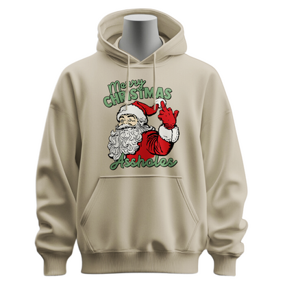 Funny Merry Christmas Assholes Hoodie