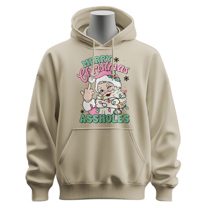 Funny Merry Christmas Assholes Hoodie