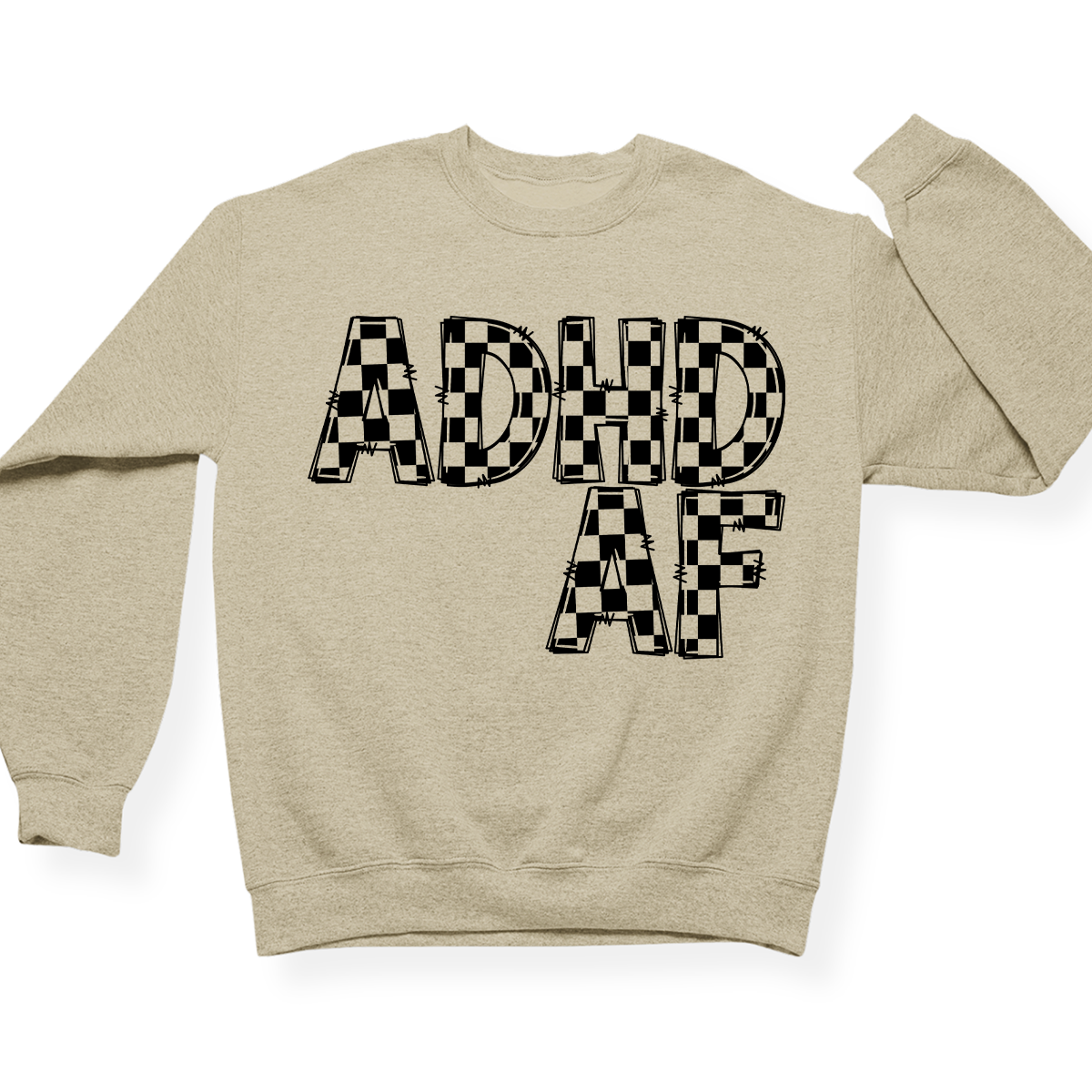 ADHD AF Crewneck (Official Lyndseydotw Merch)