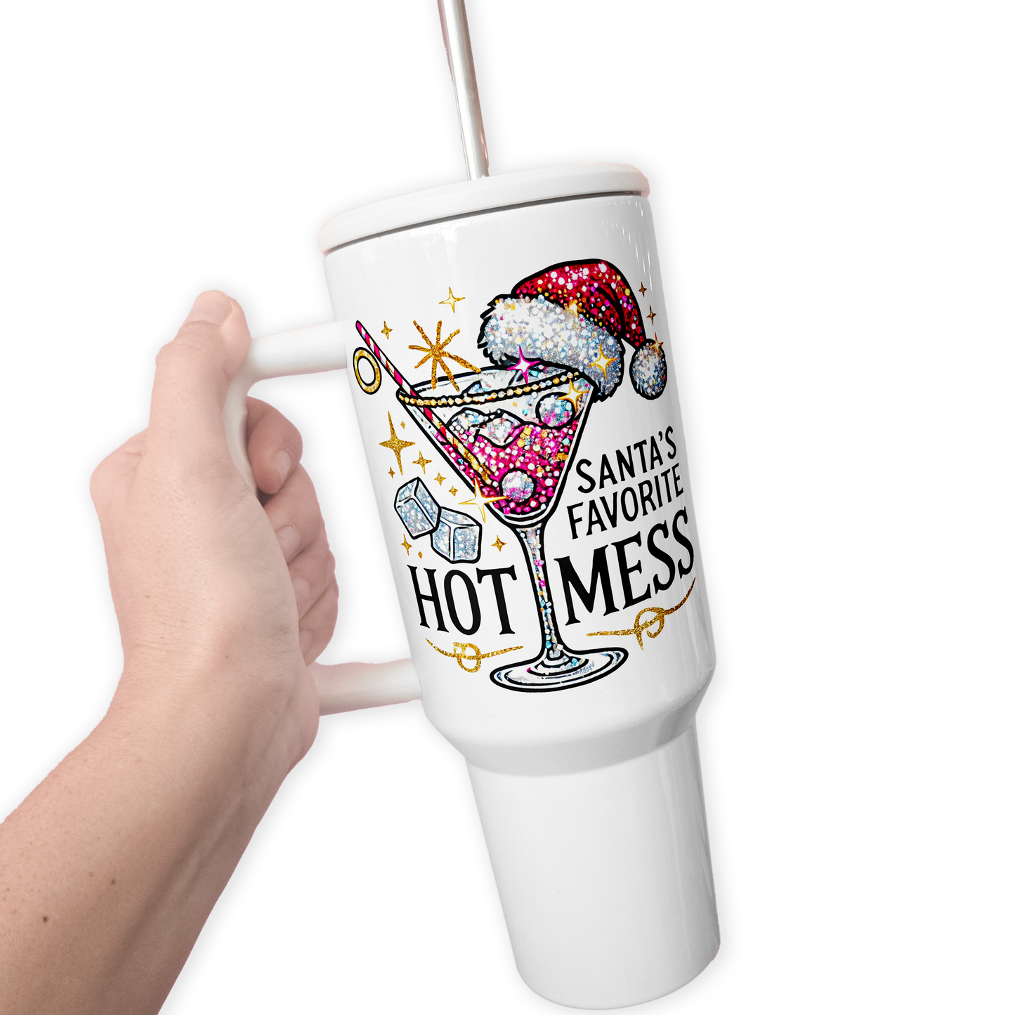 Santa's Favorite Hot Mess 40 Oz Tumbler