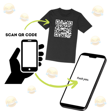 Fuck You Funny QR Code Men's TShirt