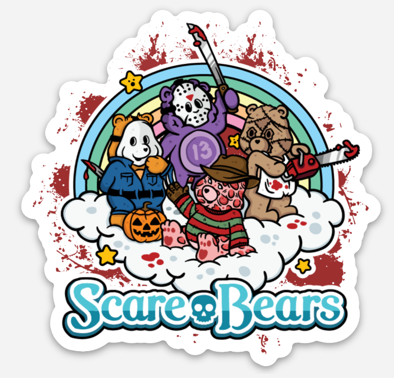 Scare Bears Vinyl Sticker