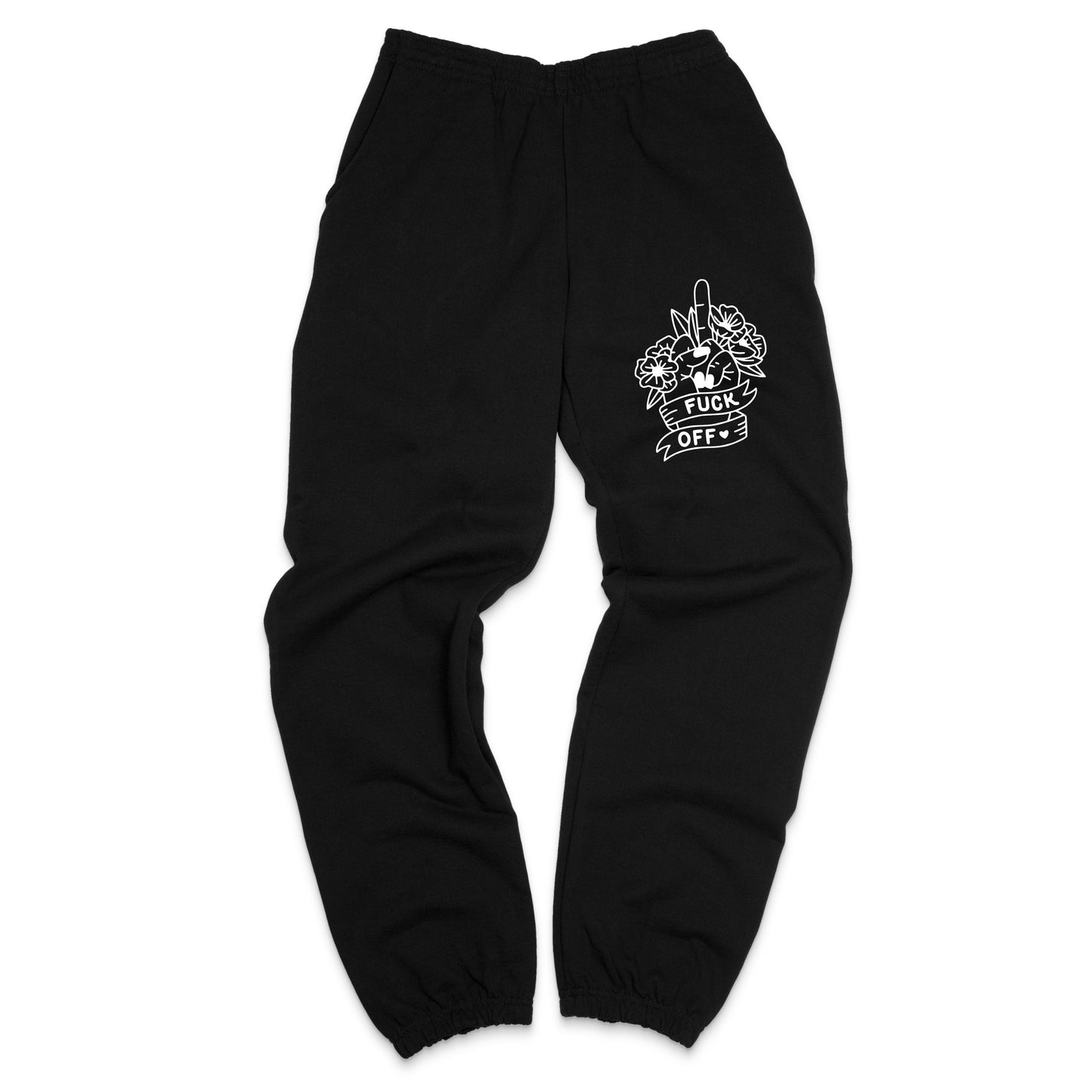 Fuck Off Floral Middle Finger Sweatpants