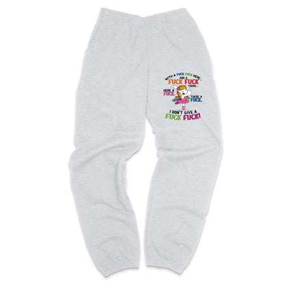 Fuck Fuck Here Unicorn Sweatpants