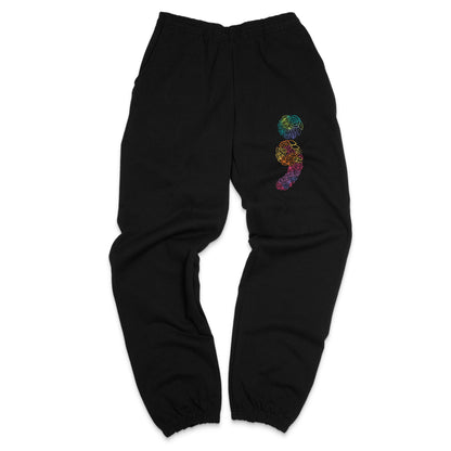 Floral Semicolon Sweatpants