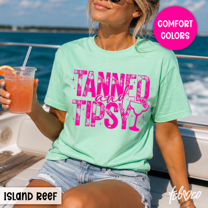 Tanned And Tipsy TShirt