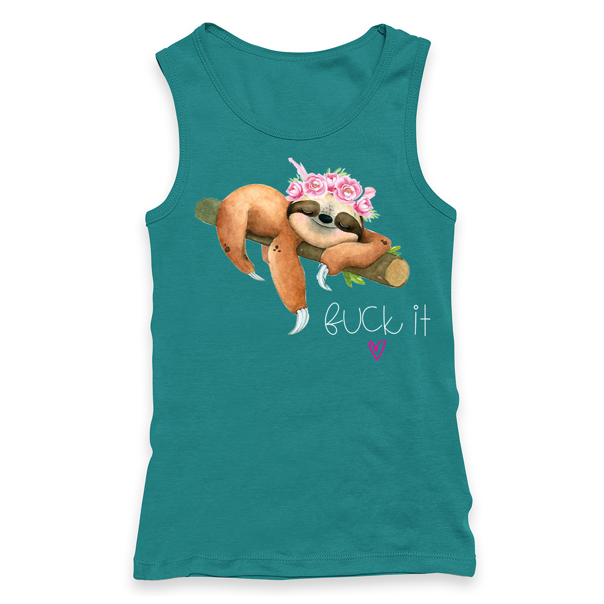 Fuck It Sloth Racerback Tank