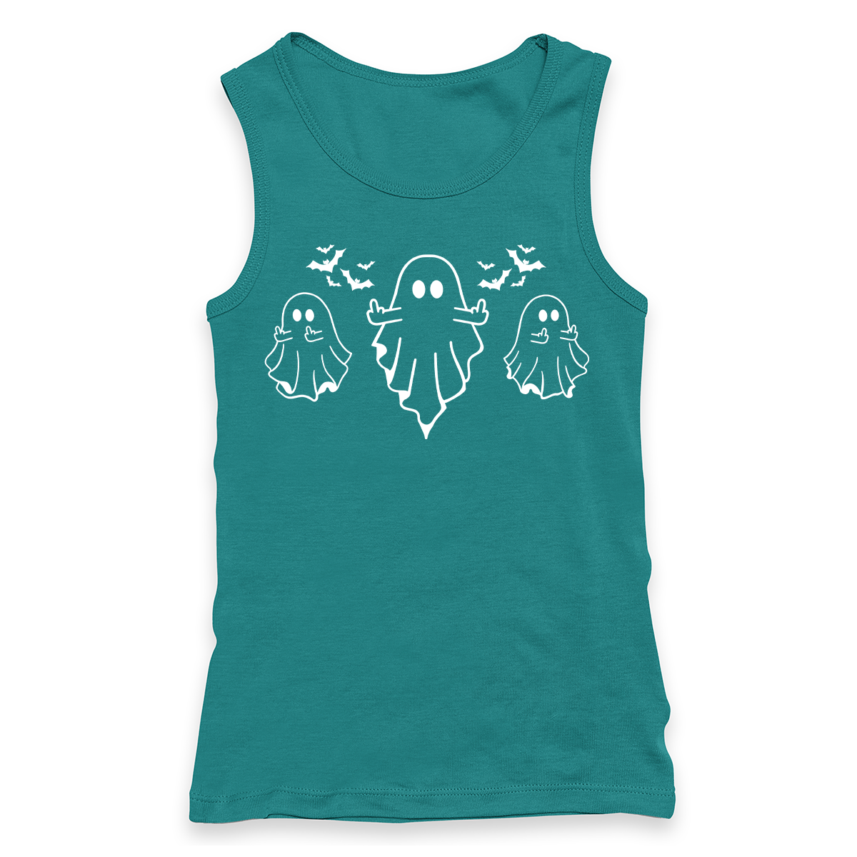 Ghost Middle Finger Racerback Tank