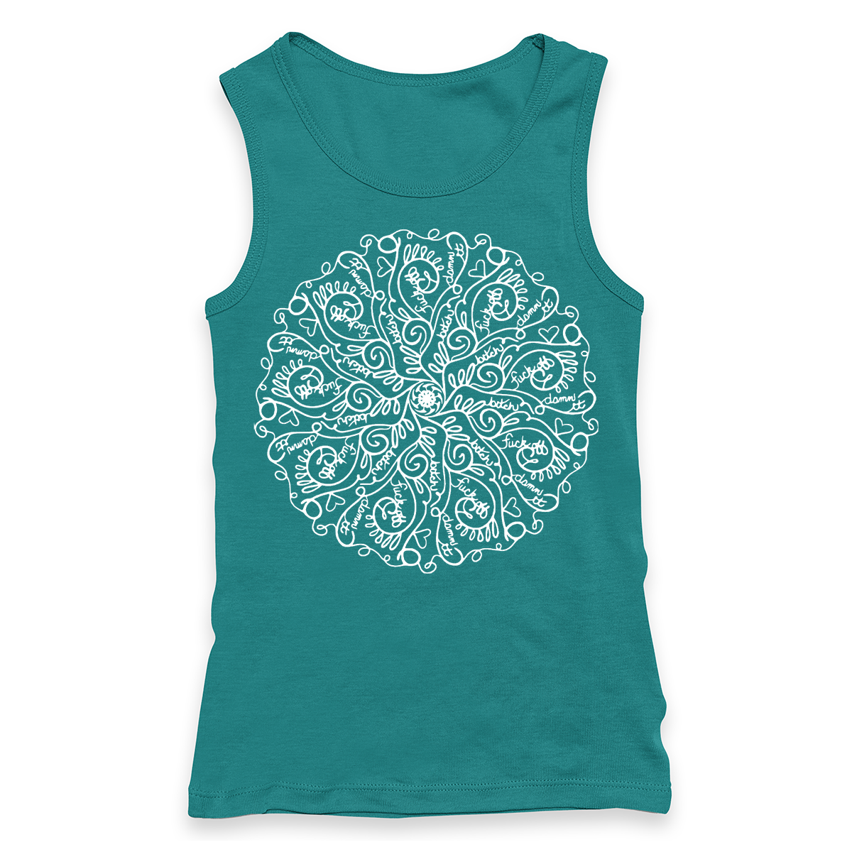 Curse Word Mandala Racerback Tank