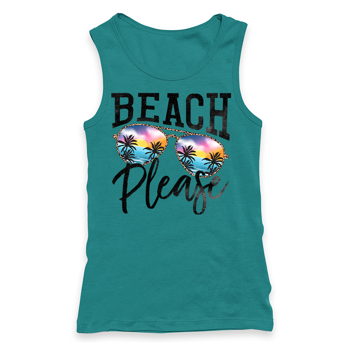 Beach Please Racerback Tank