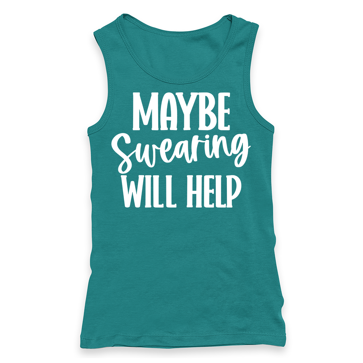 Maybe Swearing Will Help Racerback Tank