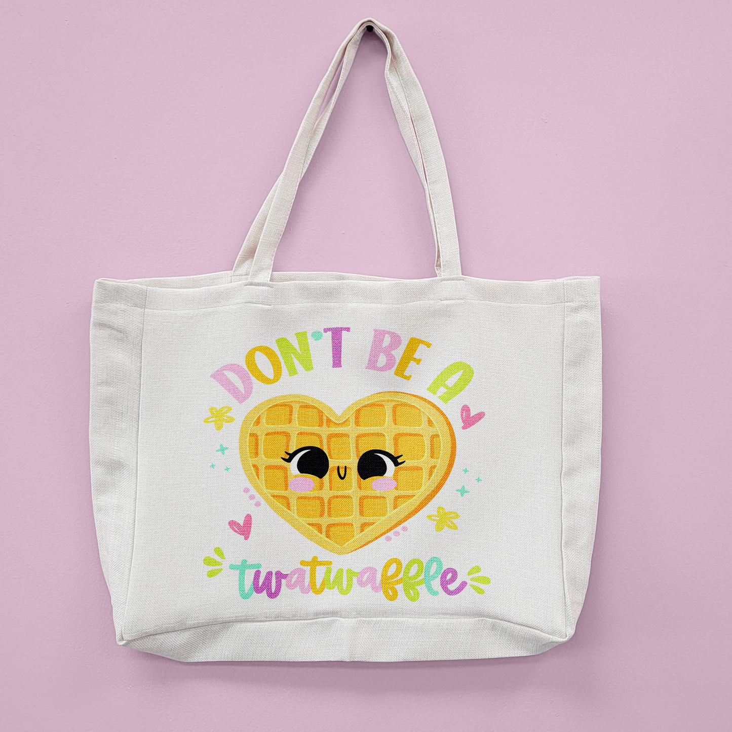 Don't Be A Twatwaffle Oversized Tote Bag