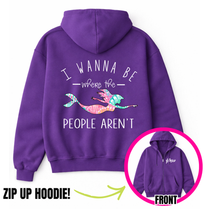 Where The People Aren't Zip-Up Hoodie