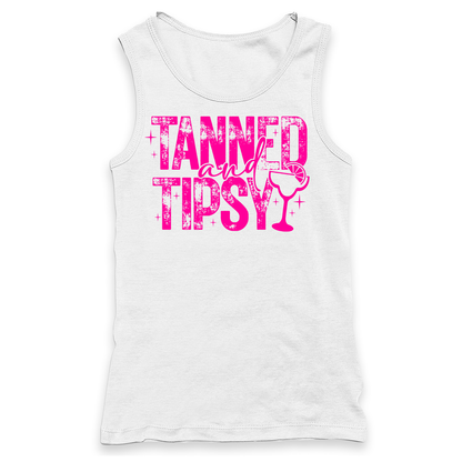Tanned And Tipsy Racerback Tank