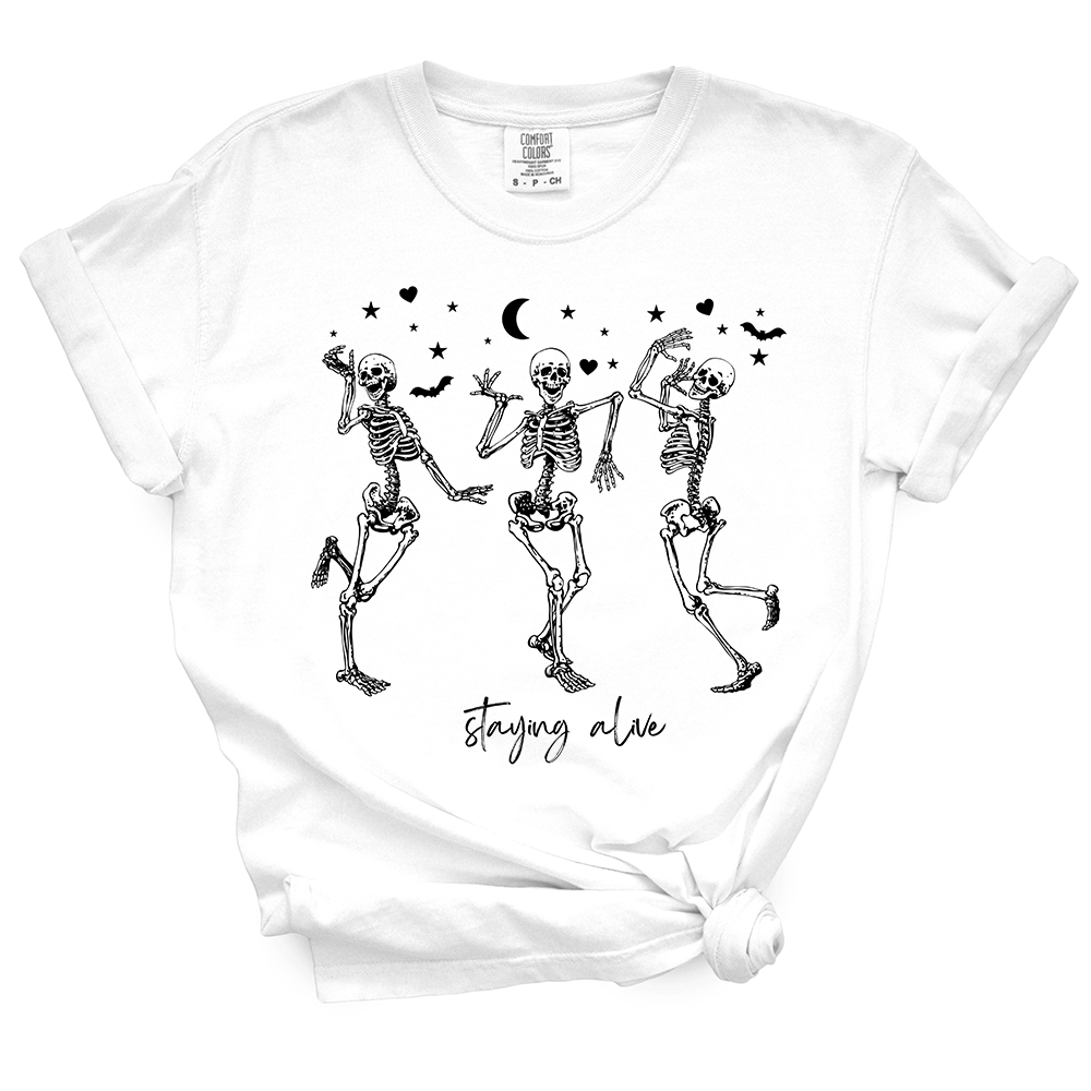 Staying Alive Skeleton TShirt