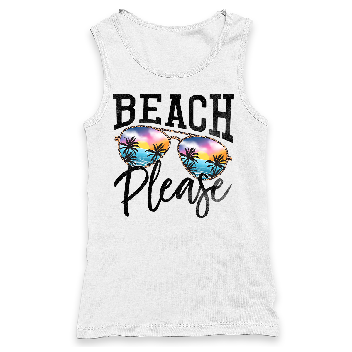 Beach Please Racerback Tank