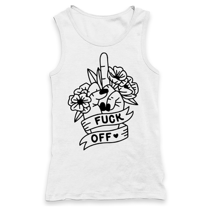 Fuck Off Floral Racerback Tank