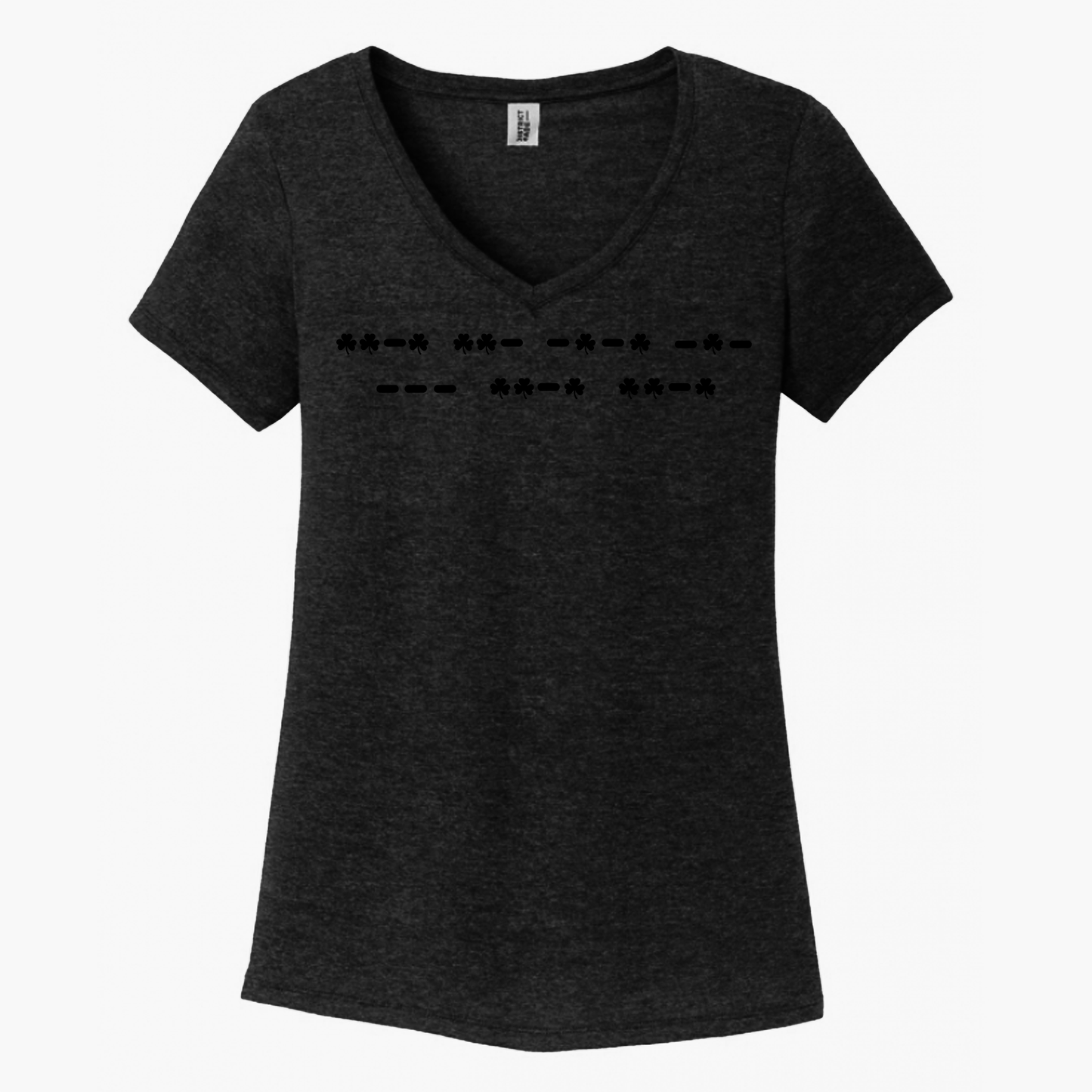 Fuck Off Morse Code (Shamrock) Women's V-Neck (Ladies Fit)