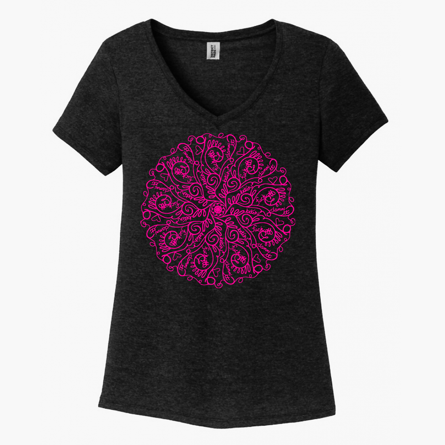 Curse Word Mandala Women's V-Neck (Ladies Fit)