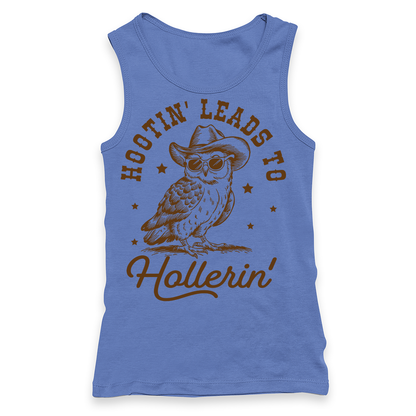 Hootin' Leads To Hollerin' Racerback Tank Top
