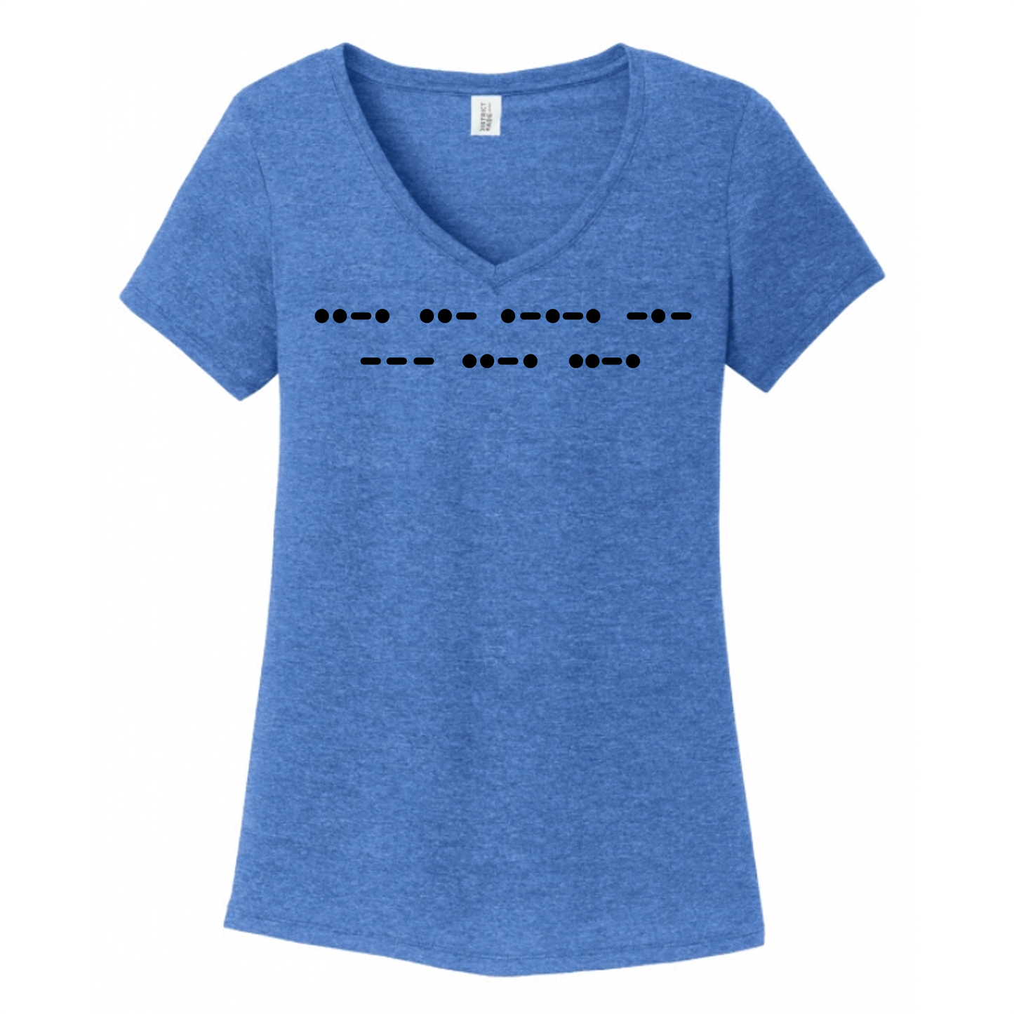 Fuck Off Morse Code (Dots and Dashes) Women's V-Neck (Ladies Fit)