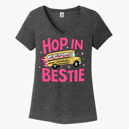 Hop In Bestie Women's V-Neck (Ladies Fit)