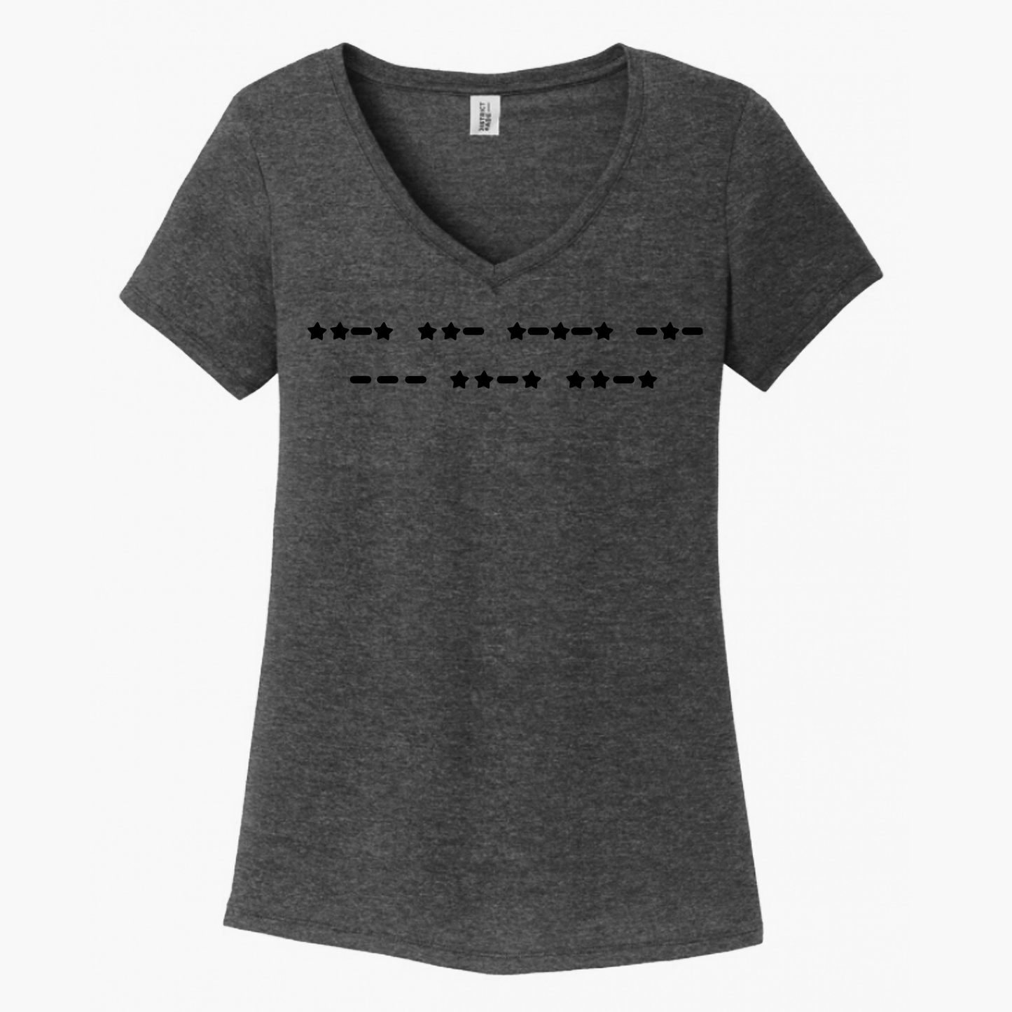 Fuck Off Morse Code (Stars) Women's V-Neck (Ladies Fit)