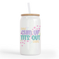 Chin Up Tits Out 16 Oz Shimmer Glass Jar