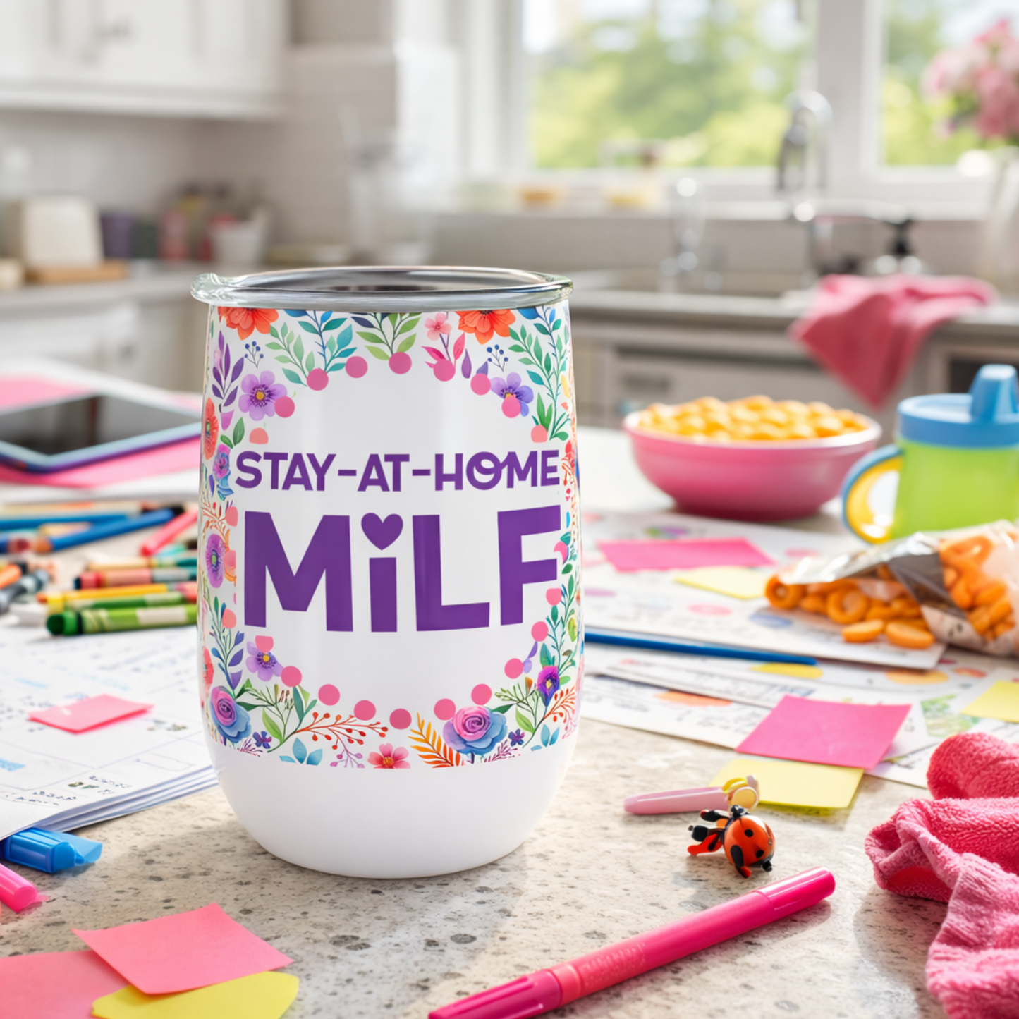 Stay At Home Milf Wine Tumbler