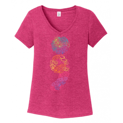 Semicolon Women's V-Neck (Ladies Fit)