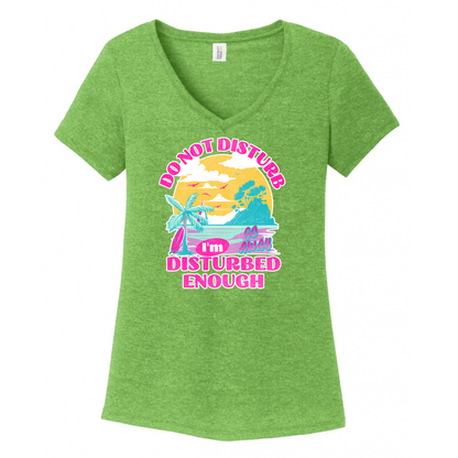 Do Not Disturb Women's V-Neck (Ladies Fit)