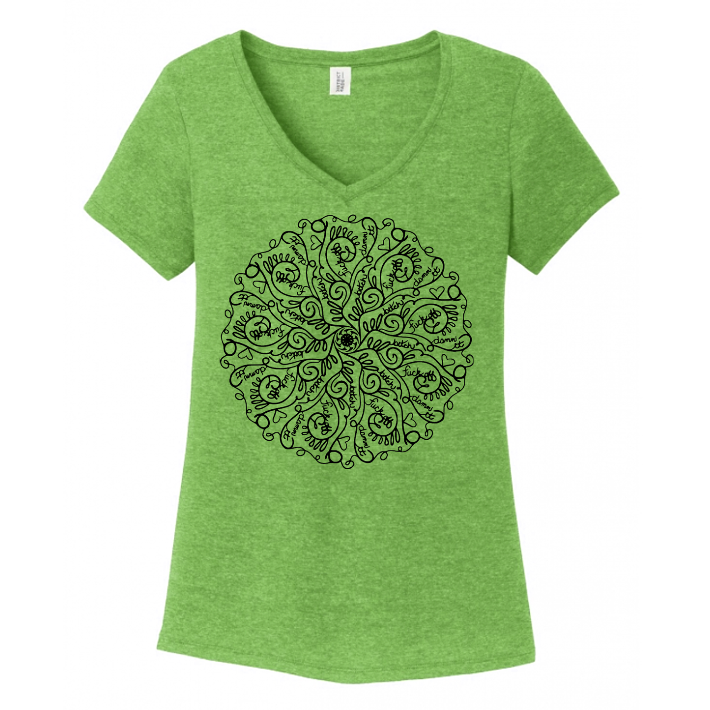 Curse Word Mandala Women's V-Neck (Ladies Fit)