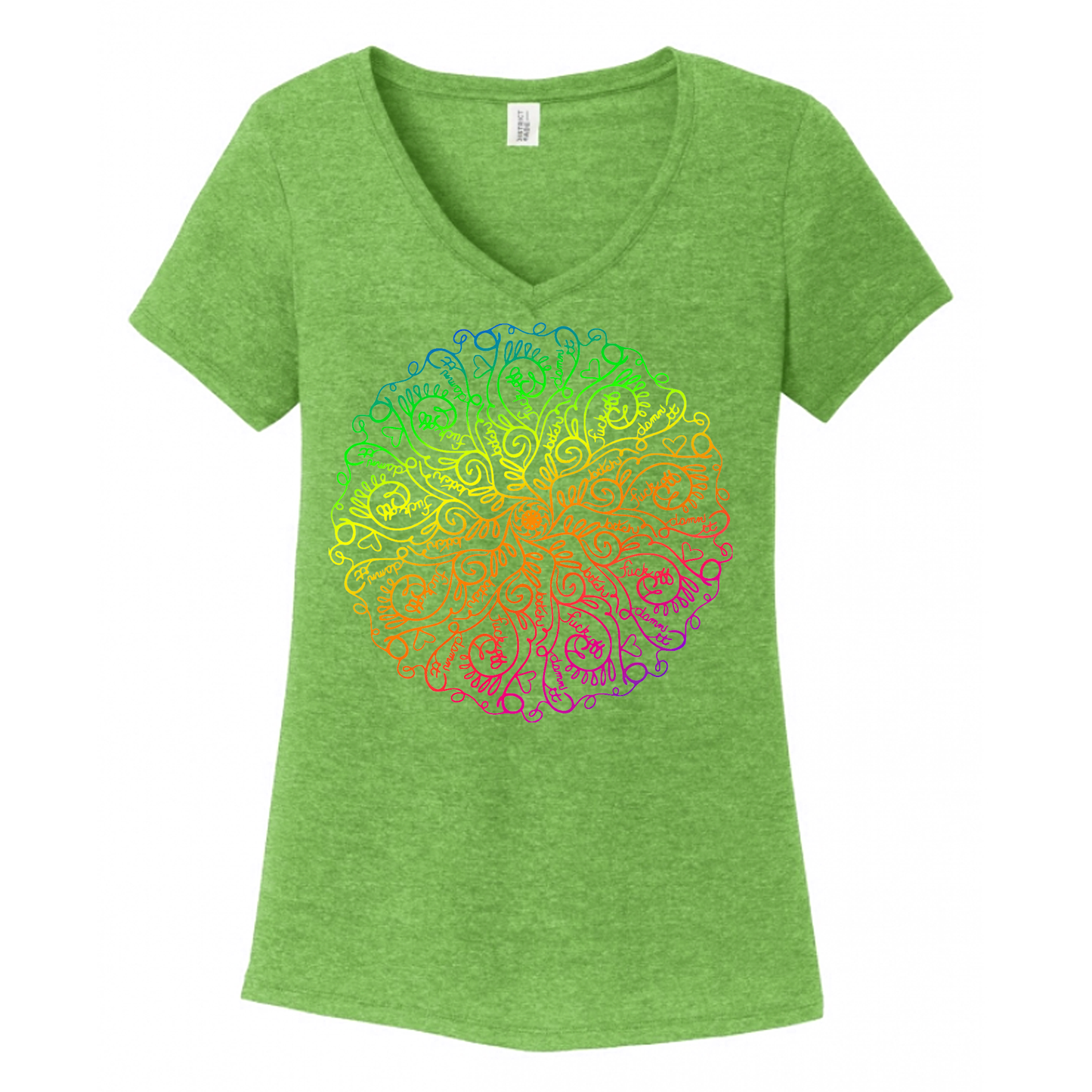 Curse Word Mandala Women's V-Neck (Ladies Fit)