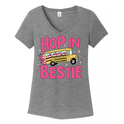 Hop In Bestie Women's V-Neck (Ladies Fit)