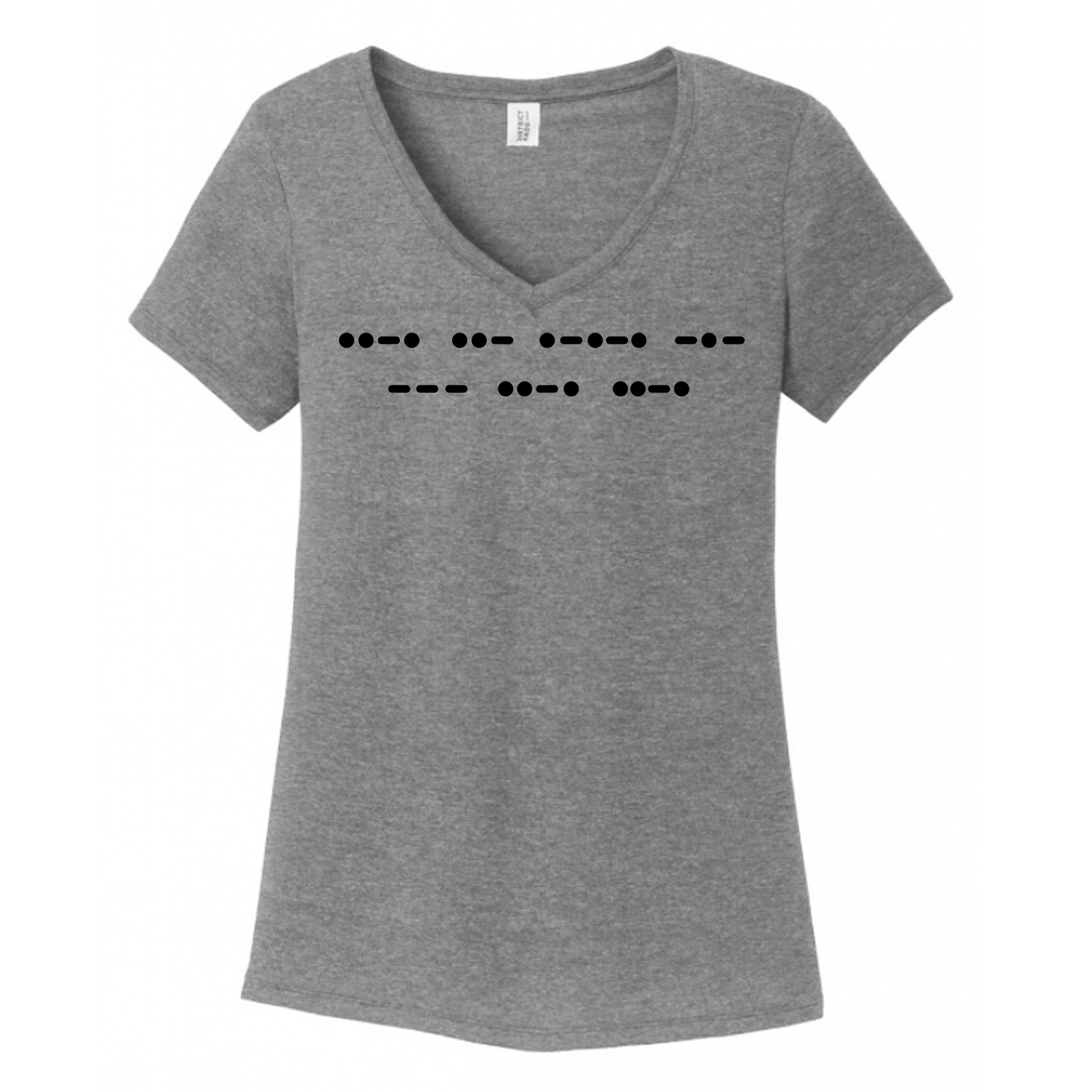 Fuck Off Morse Code (Dots and Dashes) Women's V-Neck (Ladies Fit)