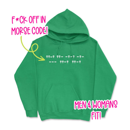 Fuck Off Morse Code (Skulls) Hoodie (Unisex)