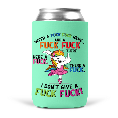 Fuck Fuck Unicorn Koozie
