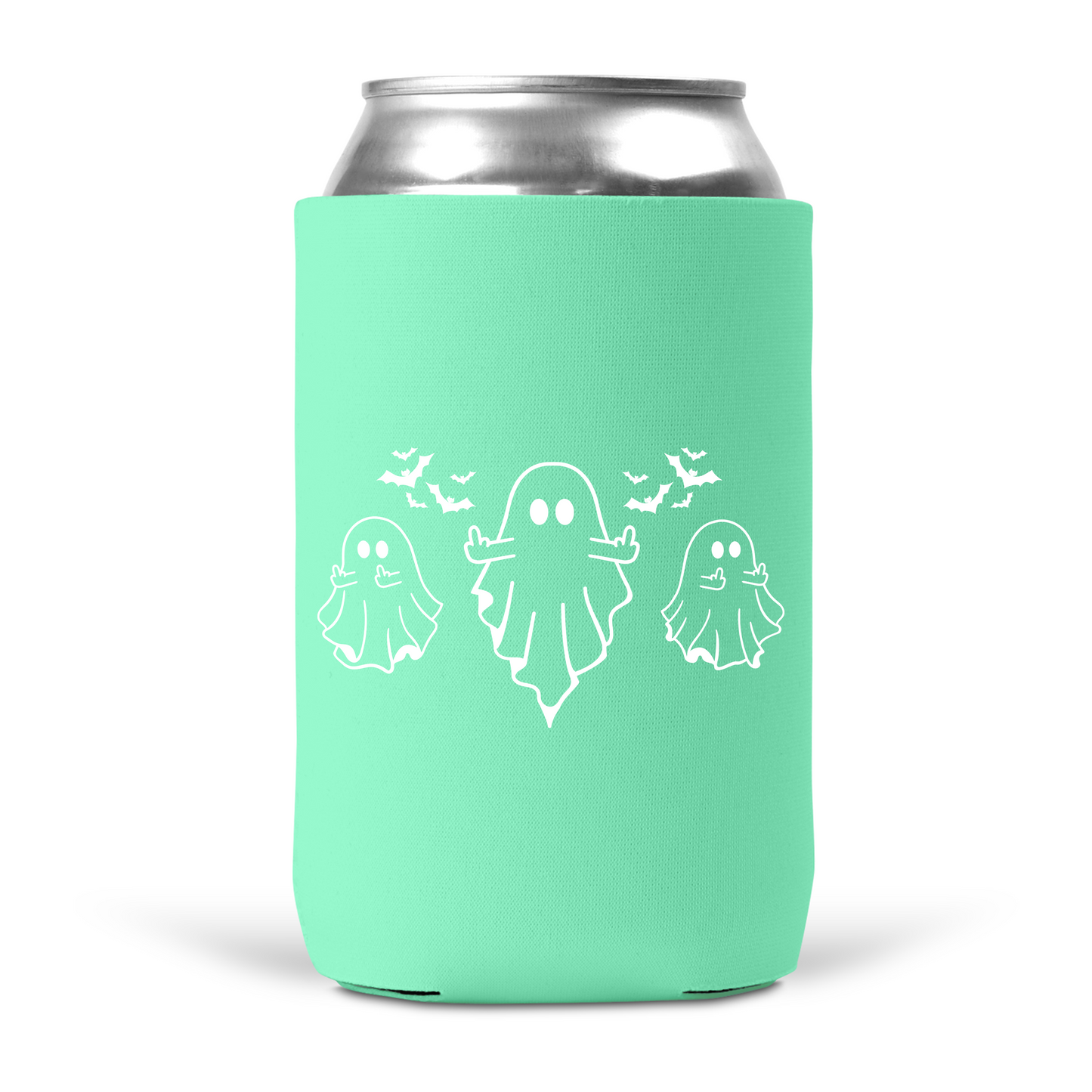 Ghost Middle Finger Koozie