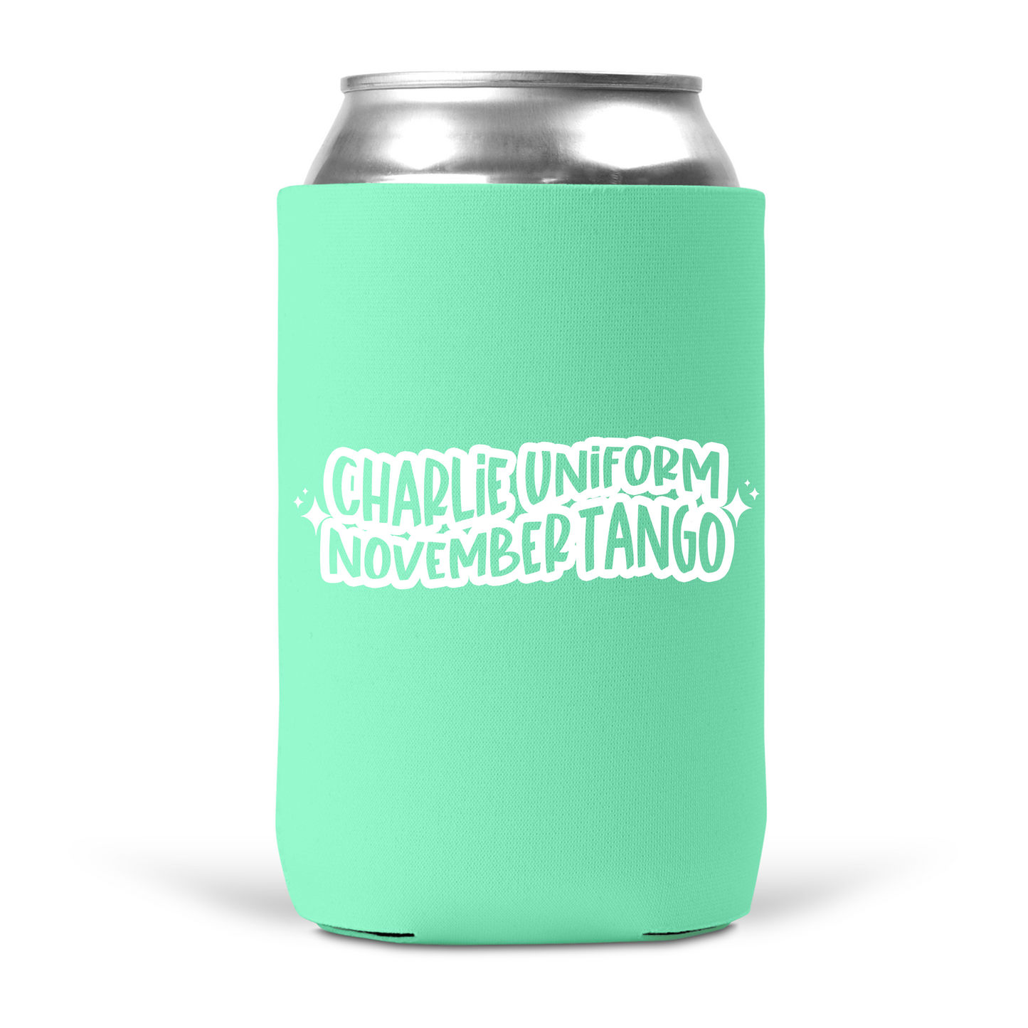 Charlie Uniform November Tango Koozie